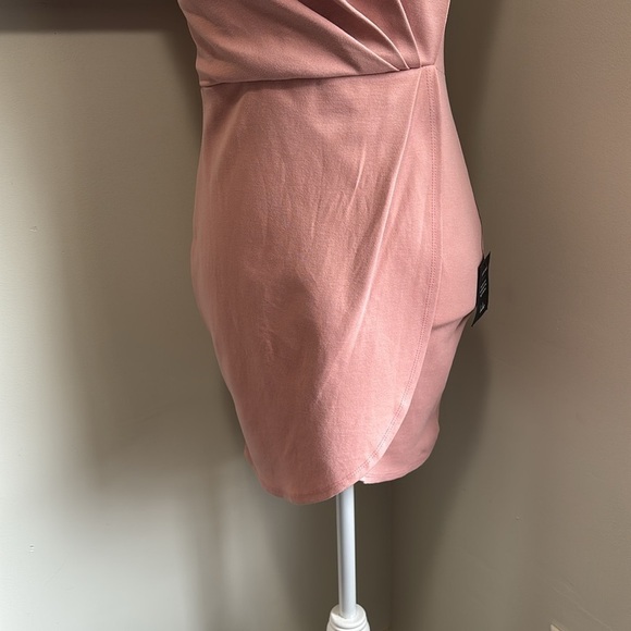Lulus Drinks On Me Mauve Pink Sleeveless Pleated Bodycon Dress NWT - Picture 10 of 16